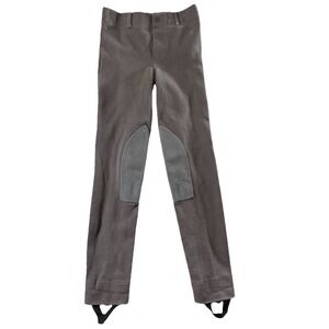 Horze Womens Riding Pants Brown Size L Equestrian Knee Patch Stretch Euro Fit